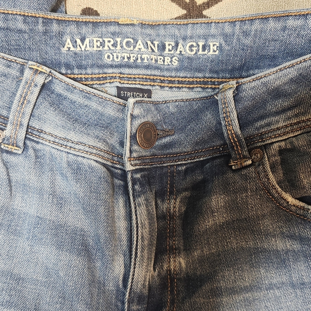 American Eagle Outfitters Men's Light Blue Skinny Jeans